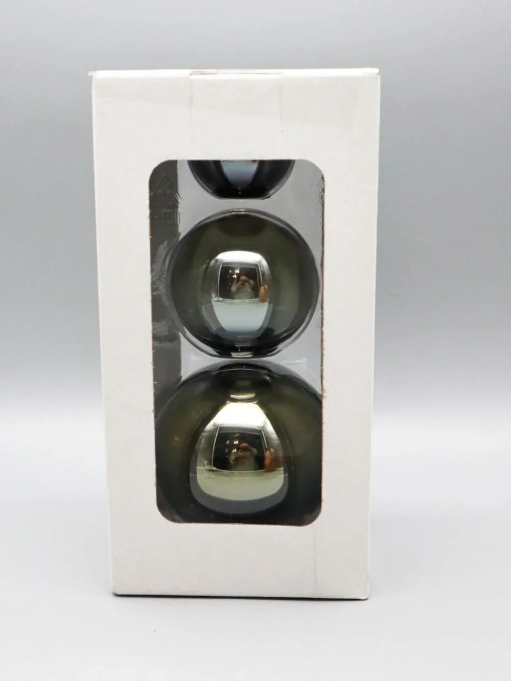 Ikea Dagdrom Metallic-Look Lacquered Glass Decorative Spheres Balls Shelf Decor